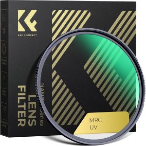 K&F Concept 77mm MC UV Protection Filter with 28 Multi-Layer Coatings HD/Hydrophobic/Scratch Resistant Ultra-Slim UV Filter for 77mm Camera Lens (Nano-X Series)